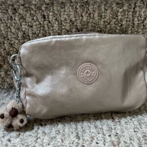 Kipling Gold Metallic Cosmetic Bag